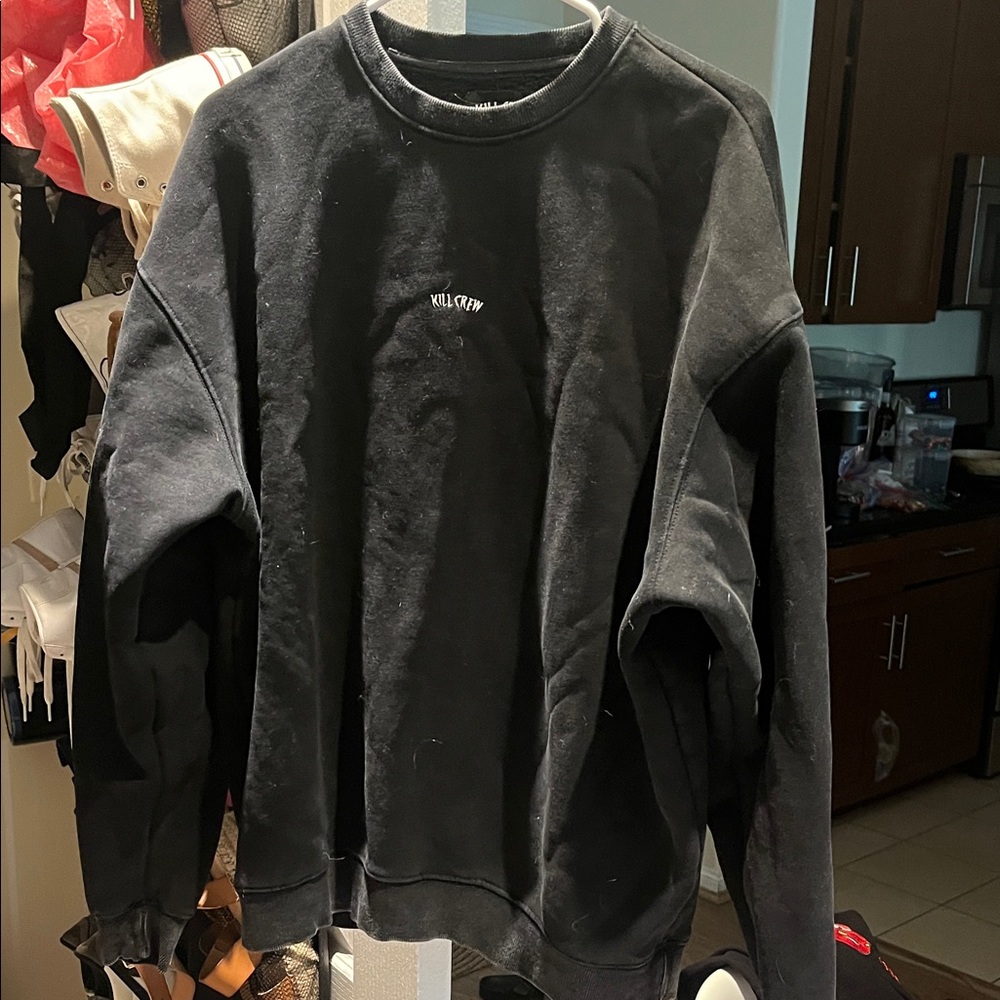 Kill Crew Men's Charcoal Crewneck Sweater